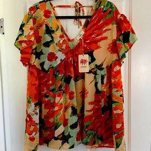 Entro tie back blouse